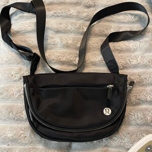 lululemon athletica Black Nylon Crossbody Belt Bag